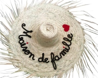 Sombrero de paja personalizable - sombrero de pared - decoración de pared - sombrero personalizado