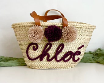 Cesta personalizada - cesta personalizable - bolso personalizable - bolso de playa - cesta de mimbre