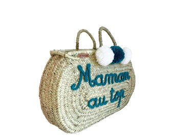 Cesta personalizada - cesta personalizable - bolsa personalizable - Bolsa de playa, mercado, ciudad - cesta de mimbre