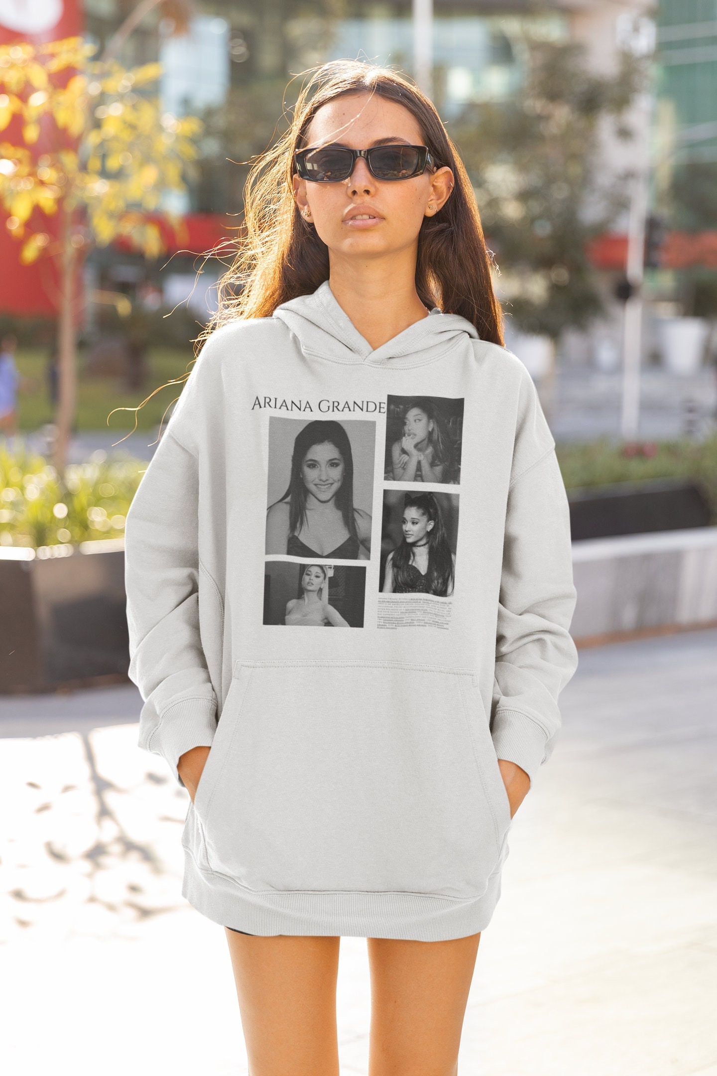 White ariana grande hoodie sale