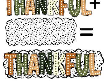 Fall Alphabet Dots Letters PNG Bundle, Thanksgiving Fall Palette, 5 Alpha Sets, Dalmatian Dots Font, Marquee Doodle Png, Digital download