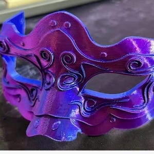 3D Printable Carnival Mask STL – Venetian Masquerade Costume – Halloween Party Cosplay Digital File – Instant Download