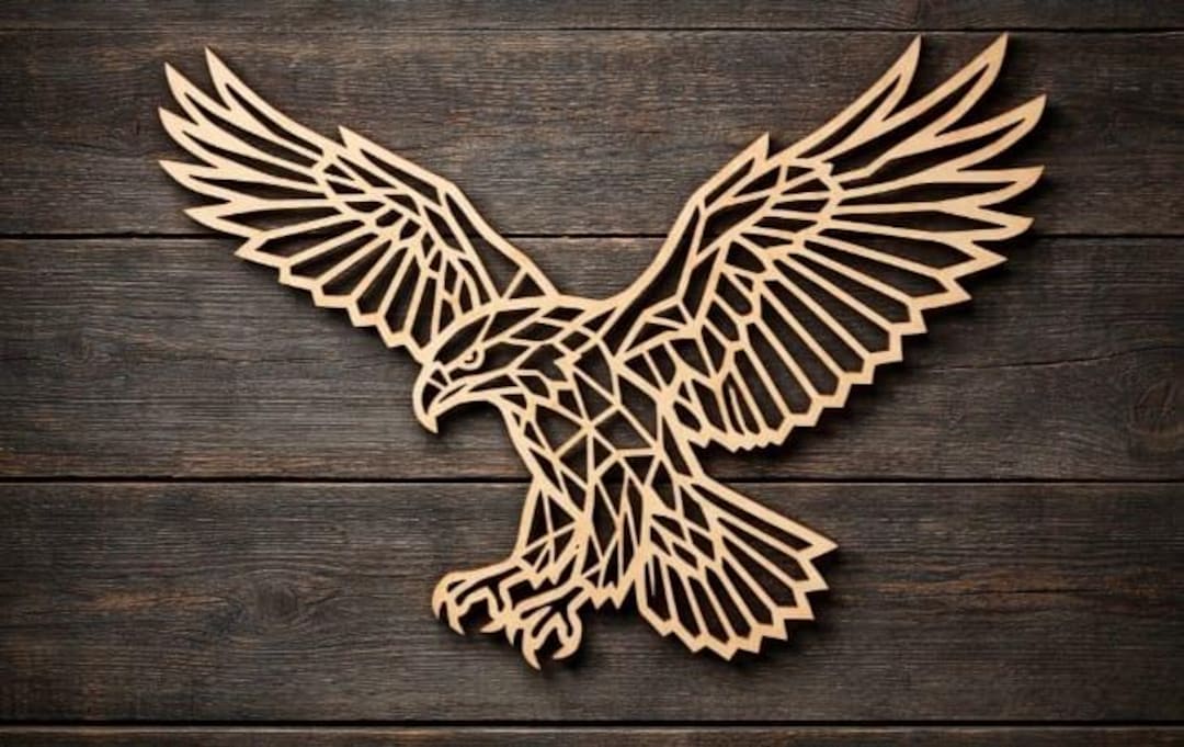 Eagle Wall Art SVG | Eagle Laser Cut File | Wooden Eagle Decor | CNC ...