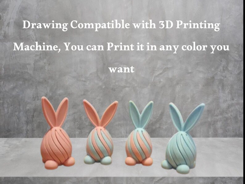 Obj File Compatible 3D Printed Bunny Decor , STL , OBJ Files, Filament, Resin Compatible ...
