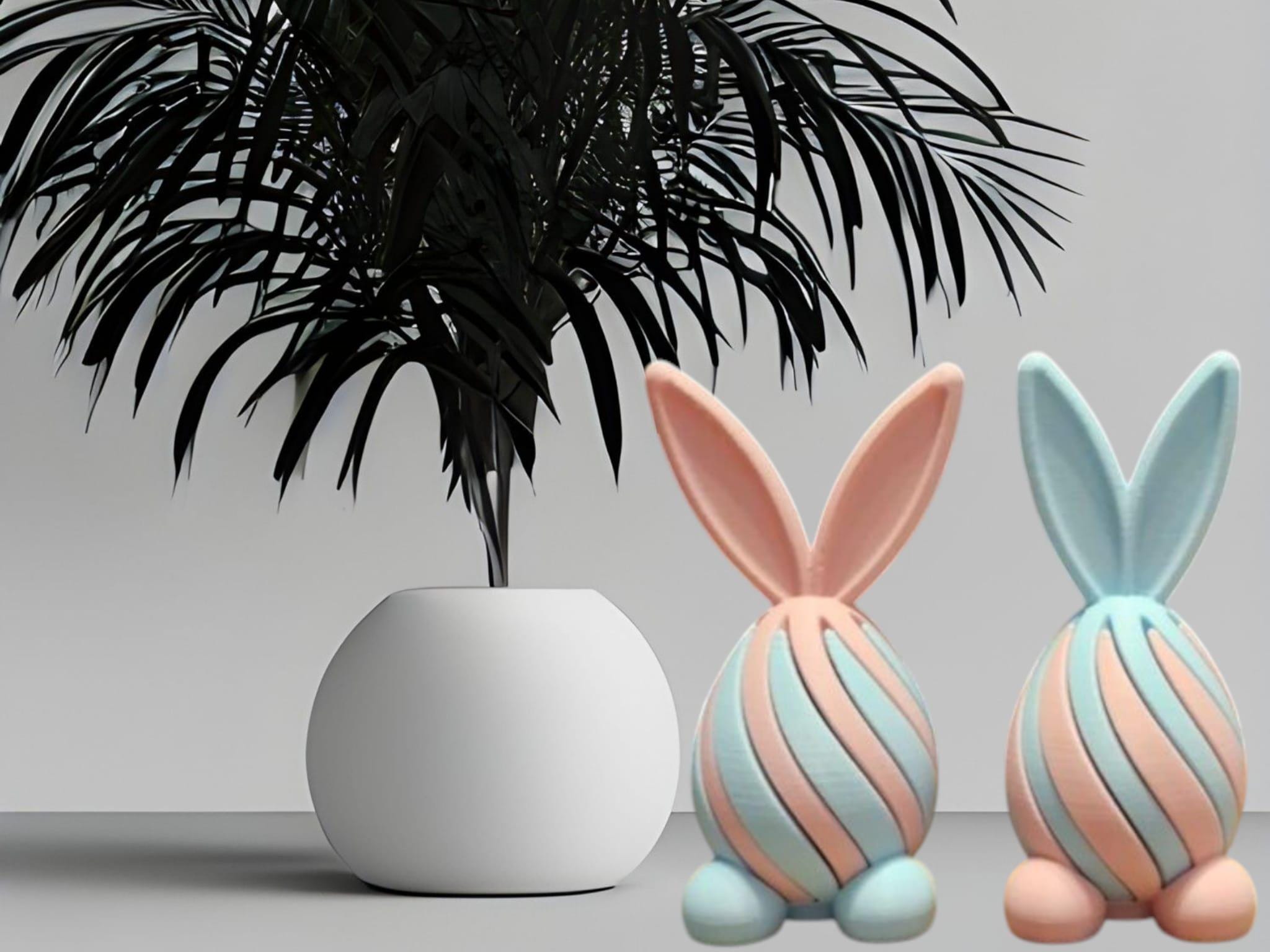 Obj File Compatible 3D Printed Bunny Decor , STL , OBJ Files, Filament, Resin Compatible ...
