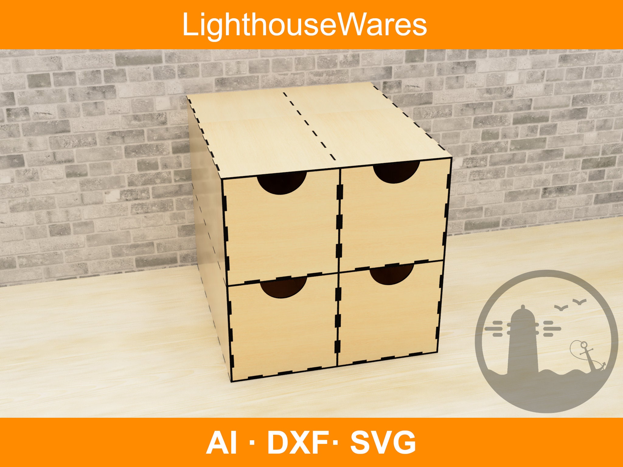 Kallax Insert Shelf Organizer Laser Cut File, Kallax Ikea Shelf