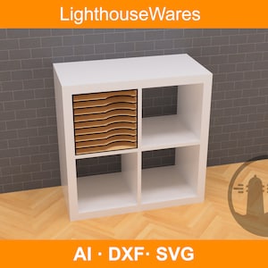 Kallax invoegen papier 9 plank organisator laser gesneden bestand, Kallax Ikea papier organisator, verschillende diktes, vector bestand, SVG, AI, DXF