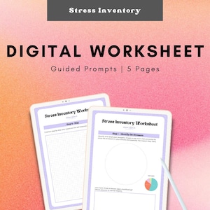Stress Inventory | Anxiety Relief & Stress Management Worksheets | Exit Survival Mode | Self-Help for Work and Relationship Related Stress