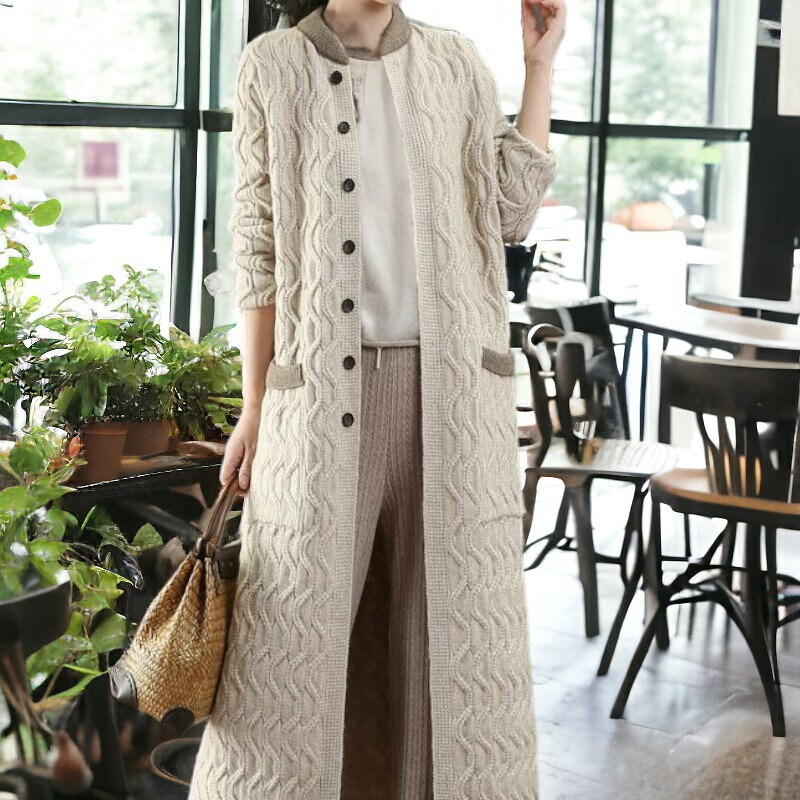Long knee top length sweaters