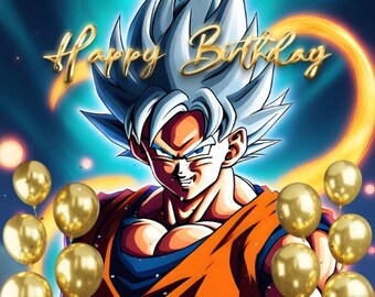 Meilleure carte d'anniversaire numérique goku