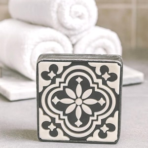 Coconut Charcoal & Shea Butter Soap – For Acne-Prone, Teen or Combo Skin, Natural Handmade Spa Soap Gift, Moisturizing Shea Butter Cleanser