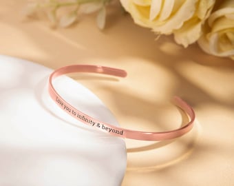 Personalized Cuff Bangle Bracelet Special Gift Stainless Steel