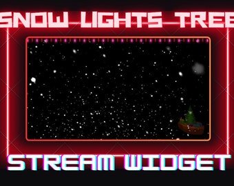Snow Tree Lights Christmas Widget