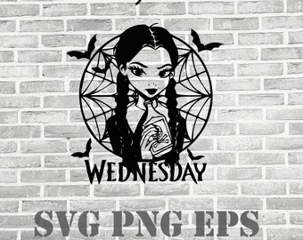 Wednesday Addams png svg eps