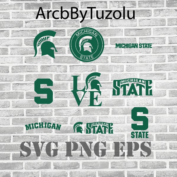 The Michigan State Spartans Strong Bundle SVG Cutting Files