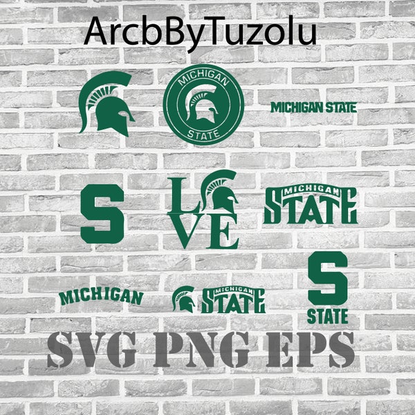 Fichiers de découpe SVG Michigan State Spartans Strong Bundle