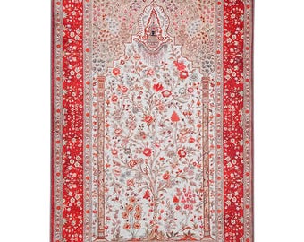Prayer Rug | Personalized Soft Muslim Salah Mat | Non‑Slip Ottoman Style Worship Carpet, Islamic Gift for Mom & Dad, Ramadan Eid Present