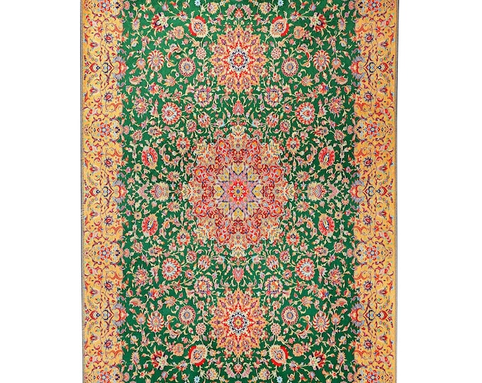 Prayer Mat - Muslim Green  Islamic Soft Prayer Rug