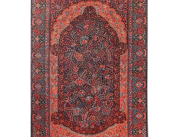 Prayer Rug – Plush Soft Turkish Islamic Mat | Luxury Muslim Prayer Carpet | Islamic Decor & Gift Idea | Perfect Prayer Mat for Home