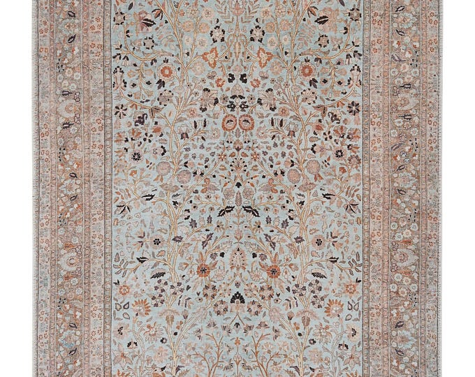 Green Beige Kilim Rug – Flatwoven Turkish Carpet – Modern Area Mat for Kitchen, Office, Living Room, Bedroom, Entryway