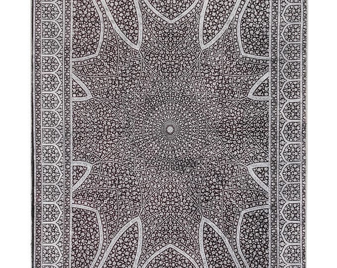 6x9 Soft Area Rug : Plush Purple Beige Carpet for Living Room, Bedroom & Home Décor