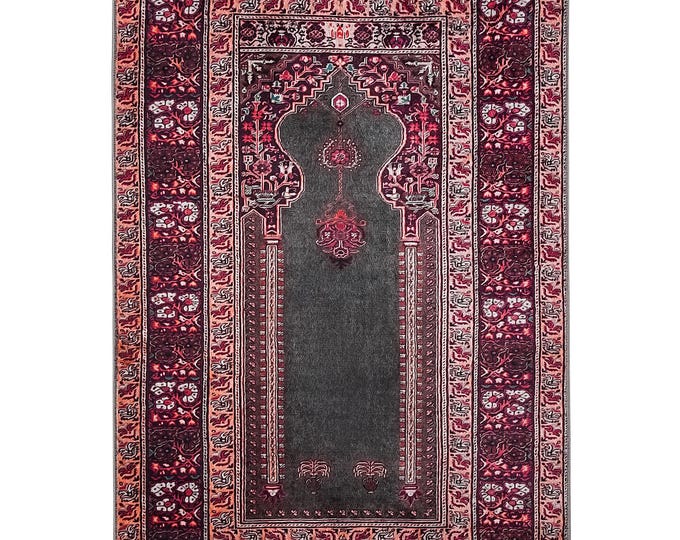 Prayer rug Prayer Mat Islamic Muslim Turkish Custom  Luxury prayer rug Sajjadah  High Quality Janamaz  Thick Plush Seccade Cadeau Musulman