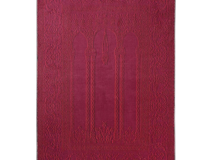 Prayer Rug – Turkish Silk Smooth Personalized Islamic Prayer Mat | Luxury Custom Size For Prayer Room | Perfect Gift for Him ,Her