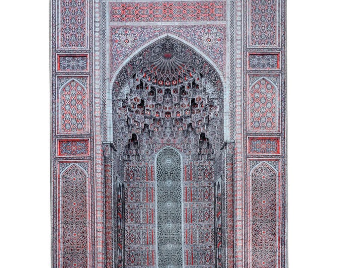 Prayer Rug- Islamic Gray Soft Muslim Prayer Mat