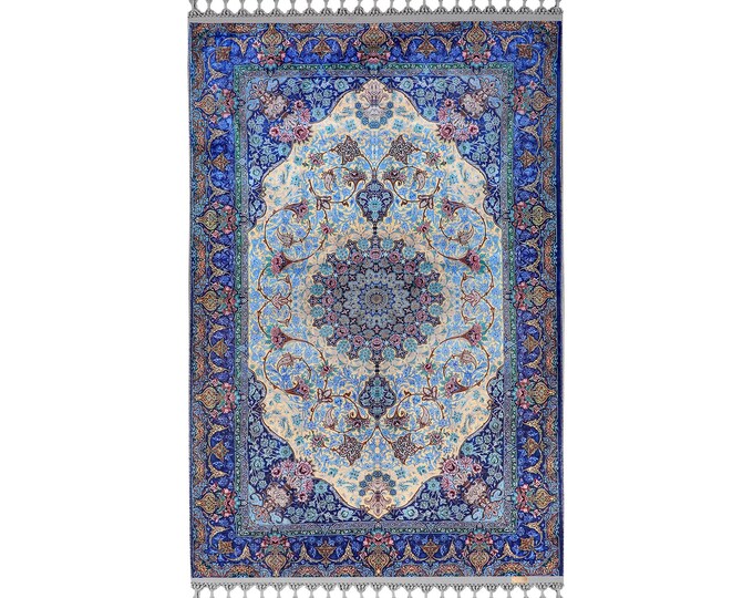 Prayer Rug, Prayer, Mat , Carpet , Small Rug , Prayer room decor ,Blue, Islamic gift idea ,Area, Runner, Dining ,Room ,Bed Room Rug, Turkish