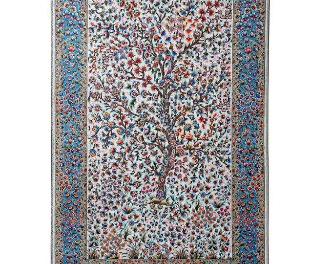Islamic Prayer Rug | Tree of Life Muslim Prayer Mat | Elegant Sajadah for Daily Worship | Spiritual Islamic Gift | Decorative Prayer Carpet