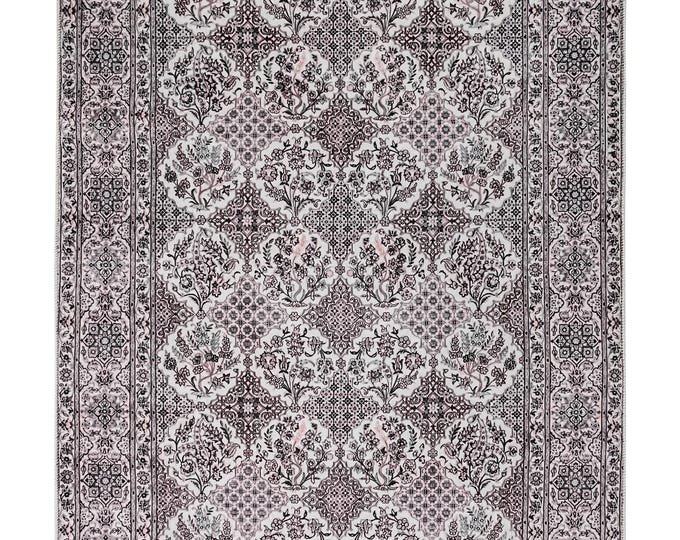Turkish Area Rug : Soft Bedroom Carpet – Boho Living Room Mat  5x8  Floor Decor  Kilim