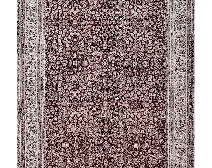 Turkish Prayer Rug | Red Floral | Silky Soft Prayer Mat Religious gift