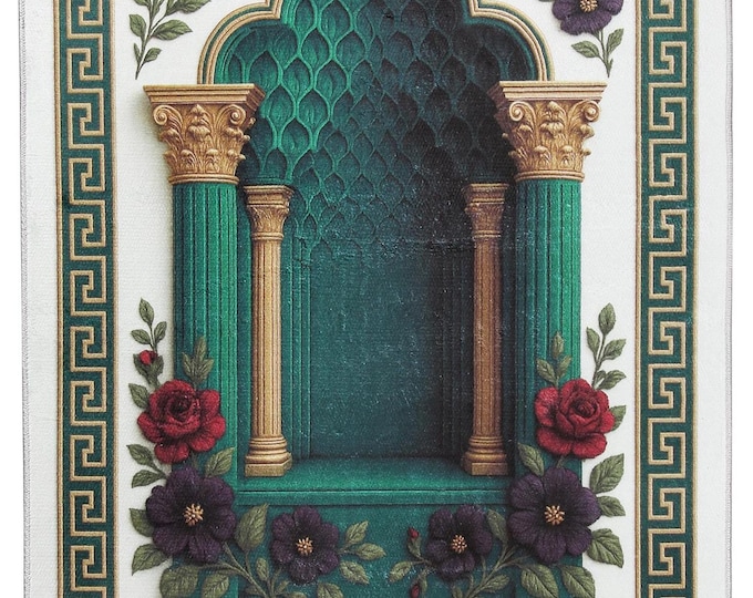 luxury prayer mat, İslamic prayer rug, Muslim Gift Gebetsteppich