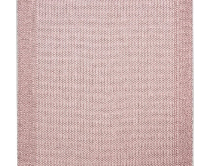 6x9 Pink Kilim Rug: Modern Boho Flatweave Carpet