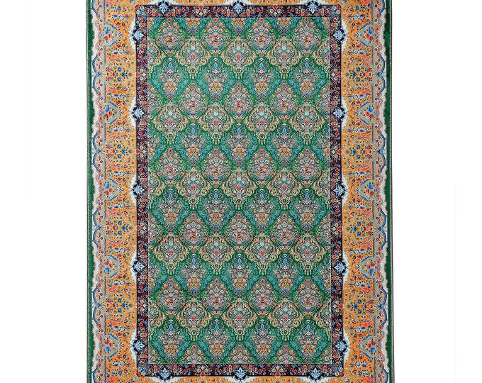 Prayer Rug – Green Islamic Prayer Mat -Muslim gebetsteppich personalisiert