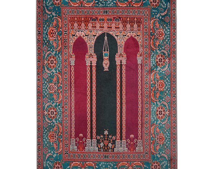Prayer Rug | Digital Islamic Mat with Mihrab Design | High-Resolution Modern Seccade | Perfect for Home, Travel or Gift