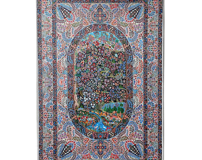 Prayer Rug Tree of Life | Islamic Prayer Mat | Turkish Persian Carpet | Muslim Gift | Spiritual Decor | Luxury Prayer Mat for Home