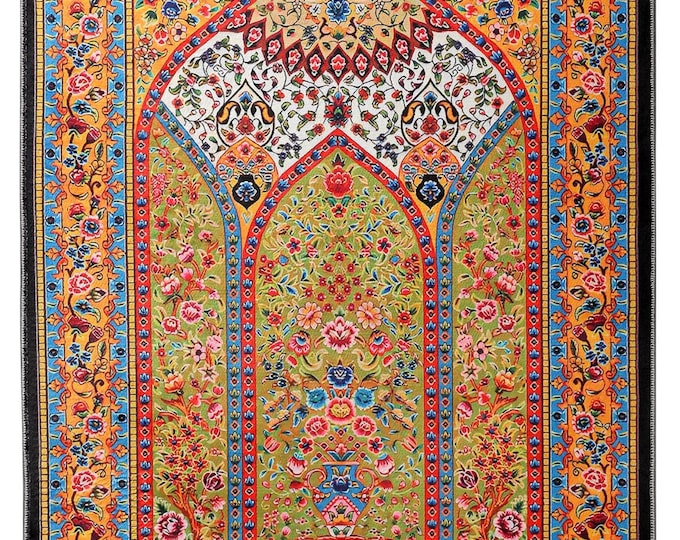 Turkish Prayer Rug, Muslim İslamic Prayer Mat, Gebetsteppich Gift
