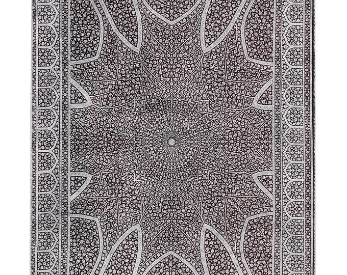 Prayer Mat Soft Large Turkish Prayer Rug | Personalized Custom Seccade Gift | Dark Purple
