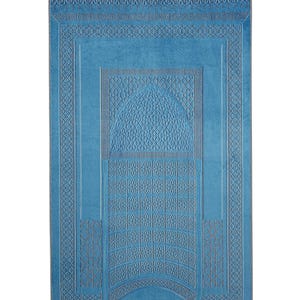 Personalized Islamic Prayer Mat: Soft Turkish Sajadah, Custom Muslim Gift