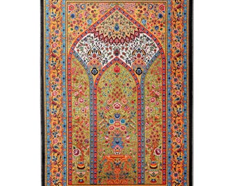 Alfombra de oración turca Estera de oración Suave y sedoso Regalo musulmán islámico Gebetsteppich