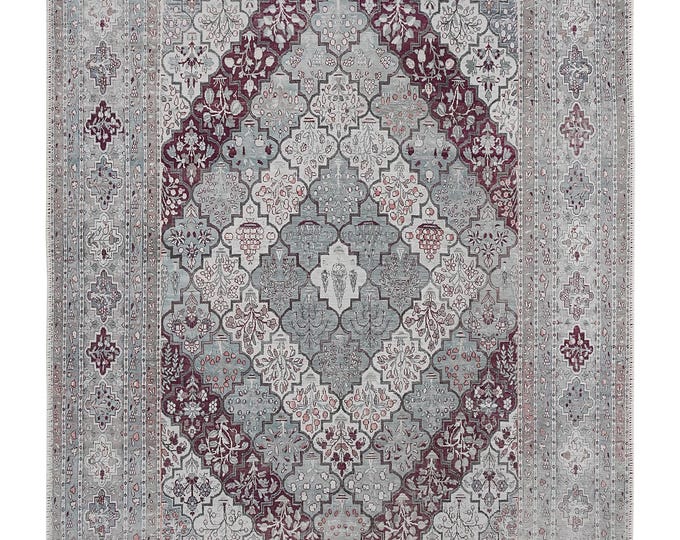 Vintage Turkish Rug - Runner for Living Room, Dining Room, Hallway & Bedroom - Classic Oriental Carpet with Elegant Traditional Design