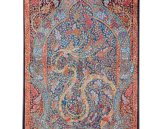 Prayer Rug | Luxury Turkish Islamic Mat | Personalized Muslim Prayer Carpet | Custom Gift | Home & Prayer Room Decor