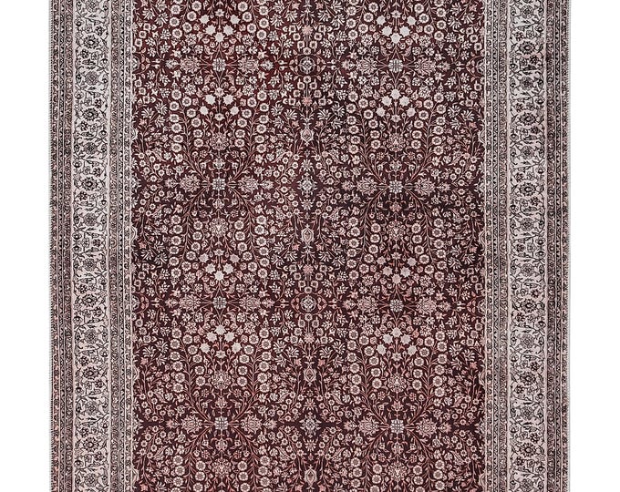 5x8  Rug – Living Room Carpet, Floral Turkish Traditional Bedroom Area Mat, Home Décor