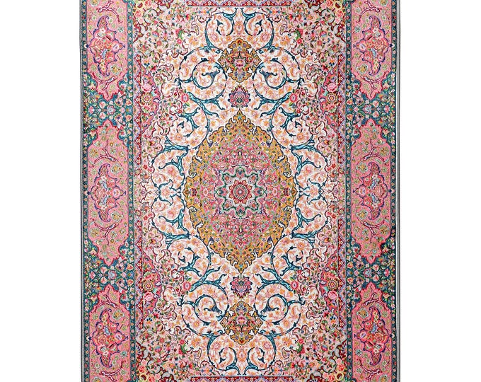 Prayer Mat - Pink Soft Turkish Islamic Muslim Prayer Rug