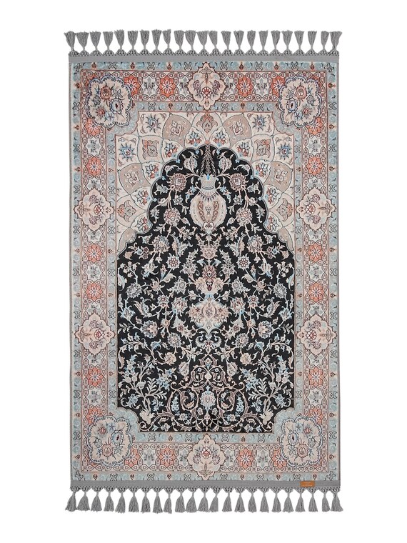Prayer Mat Silky Soft Surface Turkish Prayer Rug, Islamic Muslim Gift, Gebetsteppich