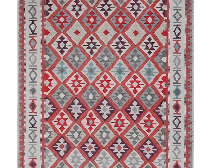 Turkish Kilim Rug – Bedroom, Living Room, Kitchen Area Home Decor
