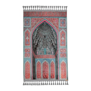 Personalized Soft Turkish Prayer Rug – Islamic Sajadah, Muslim Gift for Parents & Family