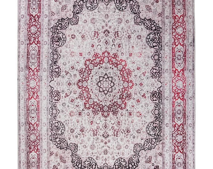 Rug Mat Soft Turkish Carpet : Red  6x9 for Living Room, Bedroom &  Luxury  Home Decor