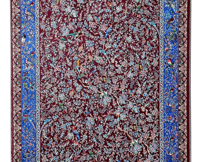 Turkish Prayer Rug, Floral Muslim Prayer Mat, Tree of Life Janamaz, Islamic Gift